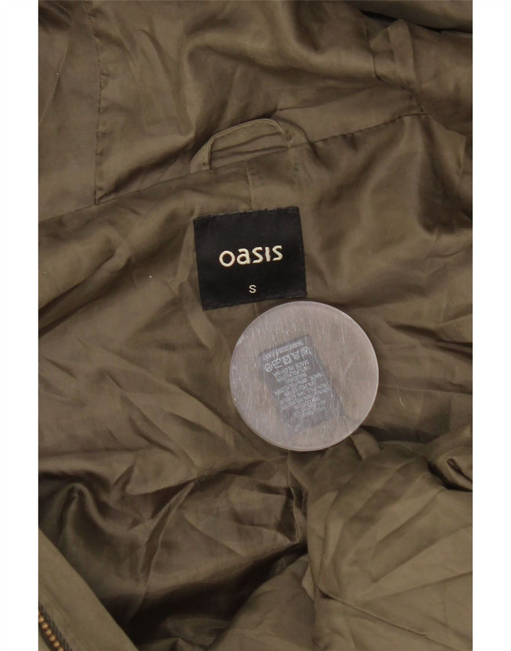 Jachetă parka cu glugă pentru femei Oasis UK 10 Poliester kaki mic