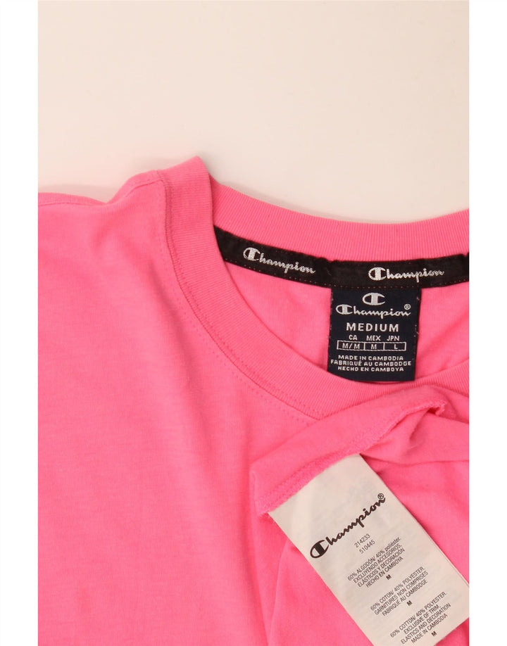 Tricou grafic pentru bărbați CHAMPION Top din bumbac roz mediu