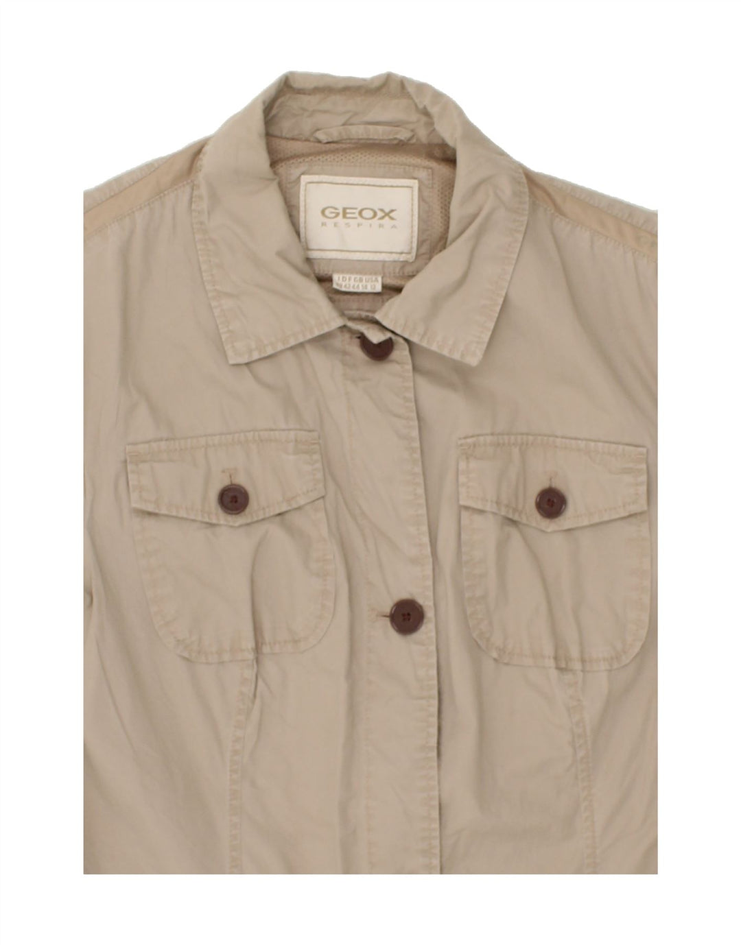 GEOX Womens Utility Jacket UK 14  Large Grey Cotton Vintage Geox and Second-Hand Geox from Messina Hembry 