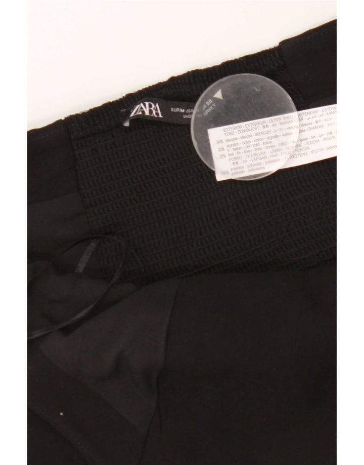 Top Crop Halter pentru femei Zara UK 12 Medium Black Viscose