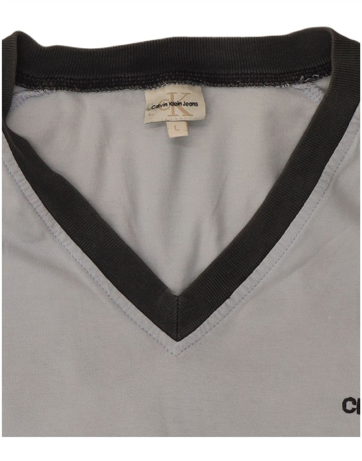 CALVIN KLEIN JEANS Tricou grafic pentru bărbați Top mare albastru