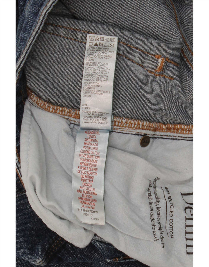 Blugi drepti pentru bărbați Marks & Spencer SW38 L31 Bumbac albastru