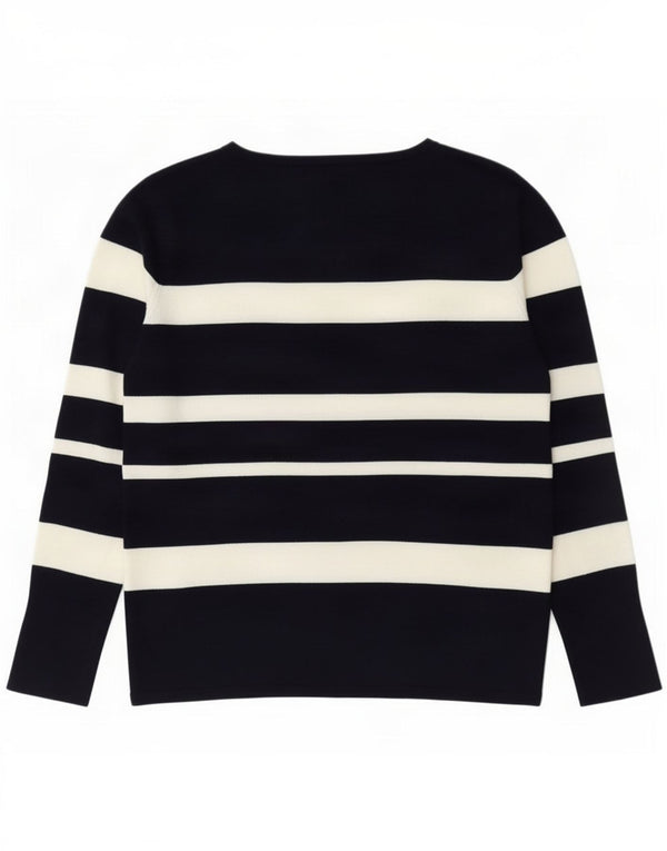 Pulover pentru femei Phase Eight cu gât de barcă UK 14 Medium Bleumarin în dungi
