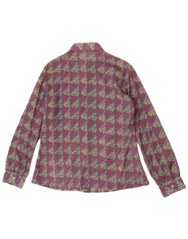 Vintage Womens Shirt UK 18 XL Multicolored Geometric