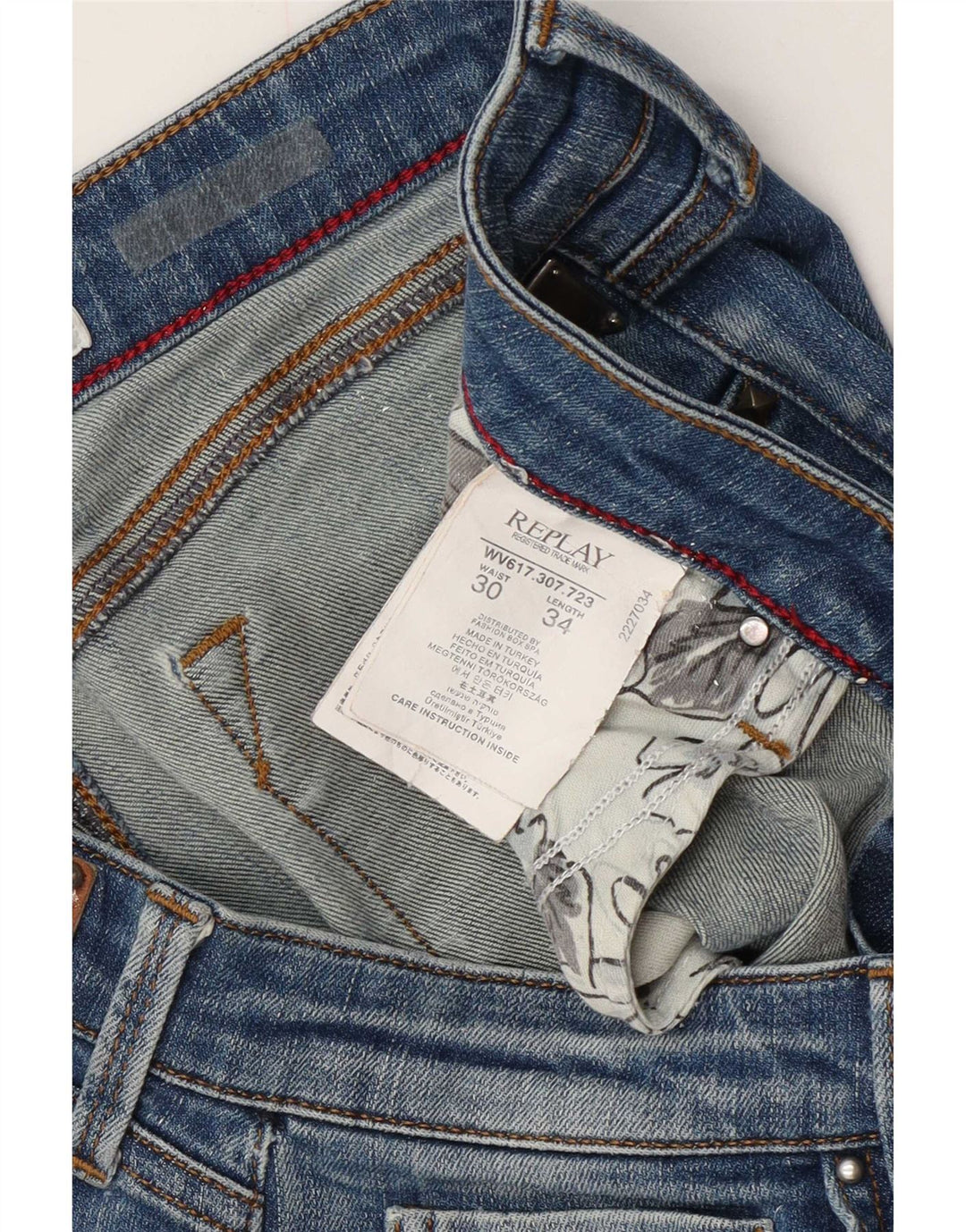Blugi slim pentru femei Replay L30 L34 Bumbac albastru