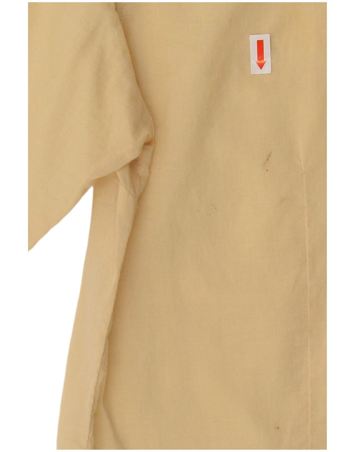 Cămașă pulover cu mâneci 3/4 pentru femei, UK 14, bumbac galben mediu, Murphy & Nye