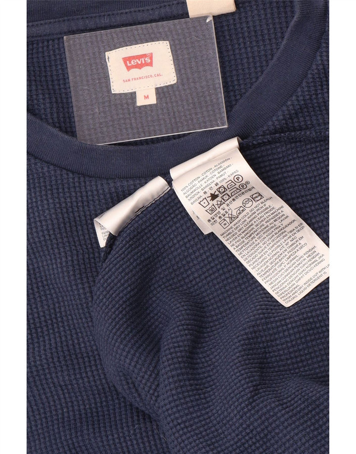 Bluză pentru bărbați Levi's cu mânecă lungă, mediu, bleumarin, bumbac