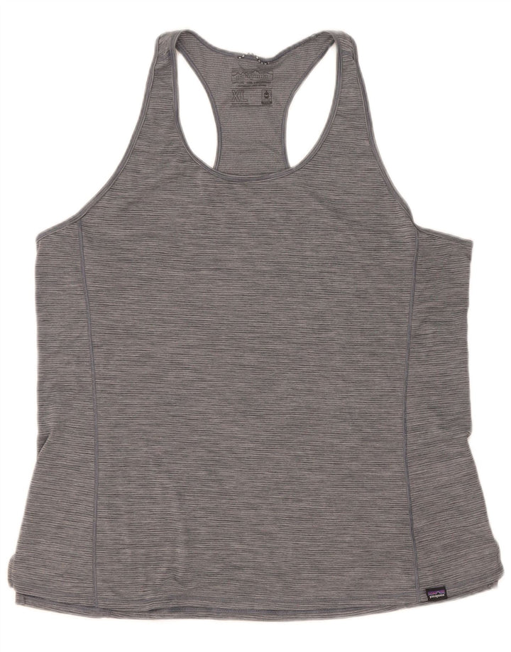 Patagonia Womens Vest Top UK 18 XL Grey Flecked Polyester