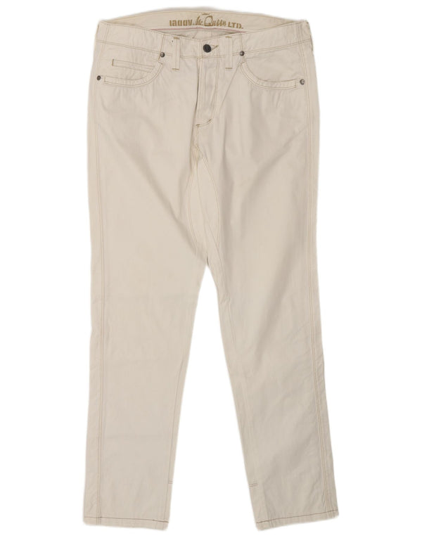 Jaggy McQueen Blugi skinny pentru bărbați W32 L32 bumbac alb