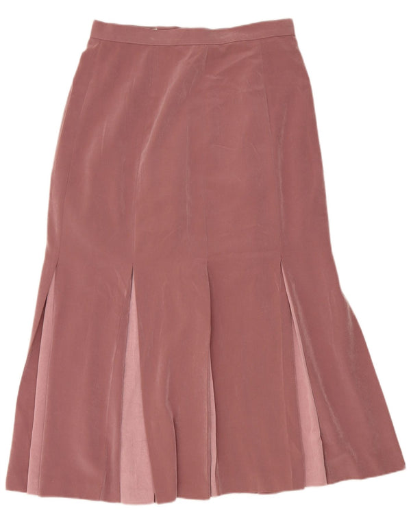 Jaques Vert Fusta plisată pentru femei UK 14 Medium W28 Pink Colorblock