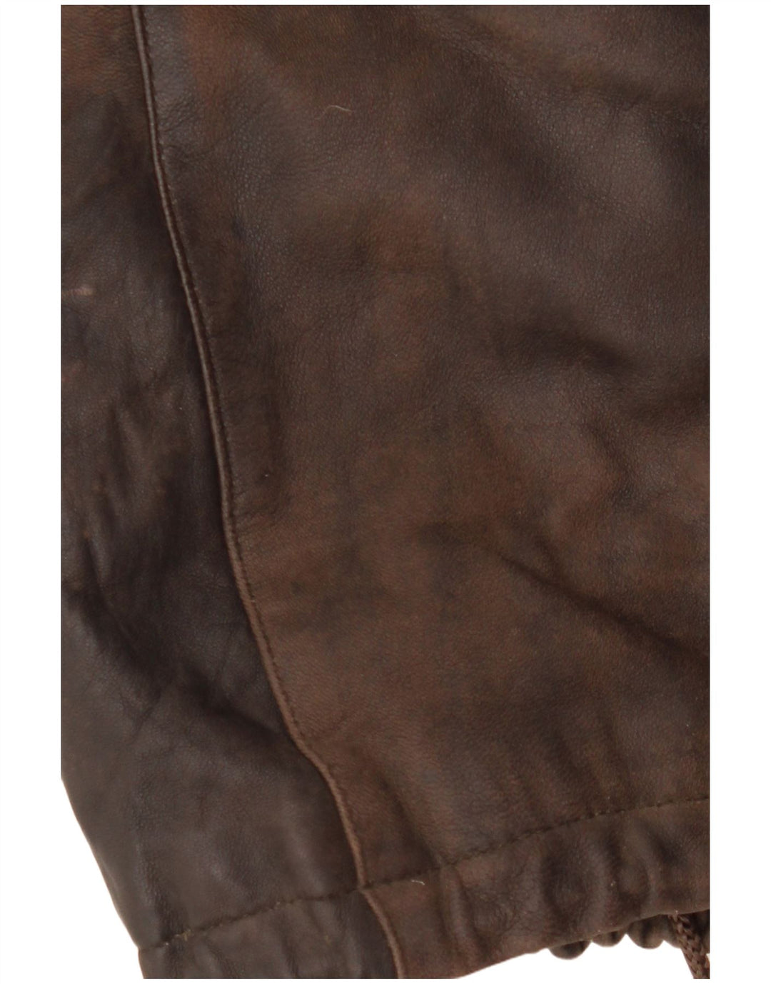 VINTAGE Palton din piele cu glugă pentru femei EU 38 Piele maro medie