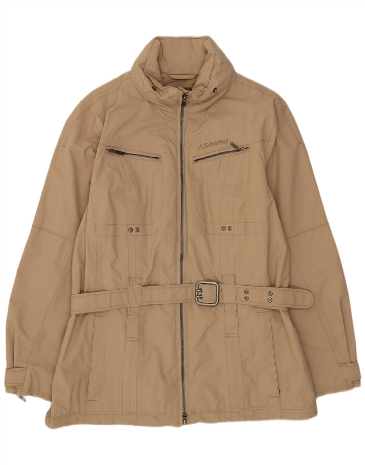 Jachetă de ploaie cu glugă pentru femei Schoffel UK 16, mare, bej