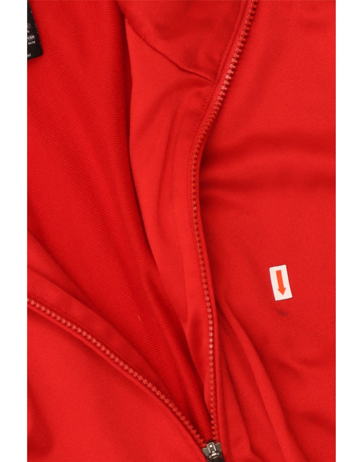 Jachetă de trening pentru bărbați ADIDAS UK 40/42 Poliester color bloc roșu mediu