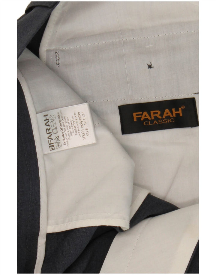 Farah Pantaloni drepți tăiați pentru bărbați L42 L27 Poliester gri