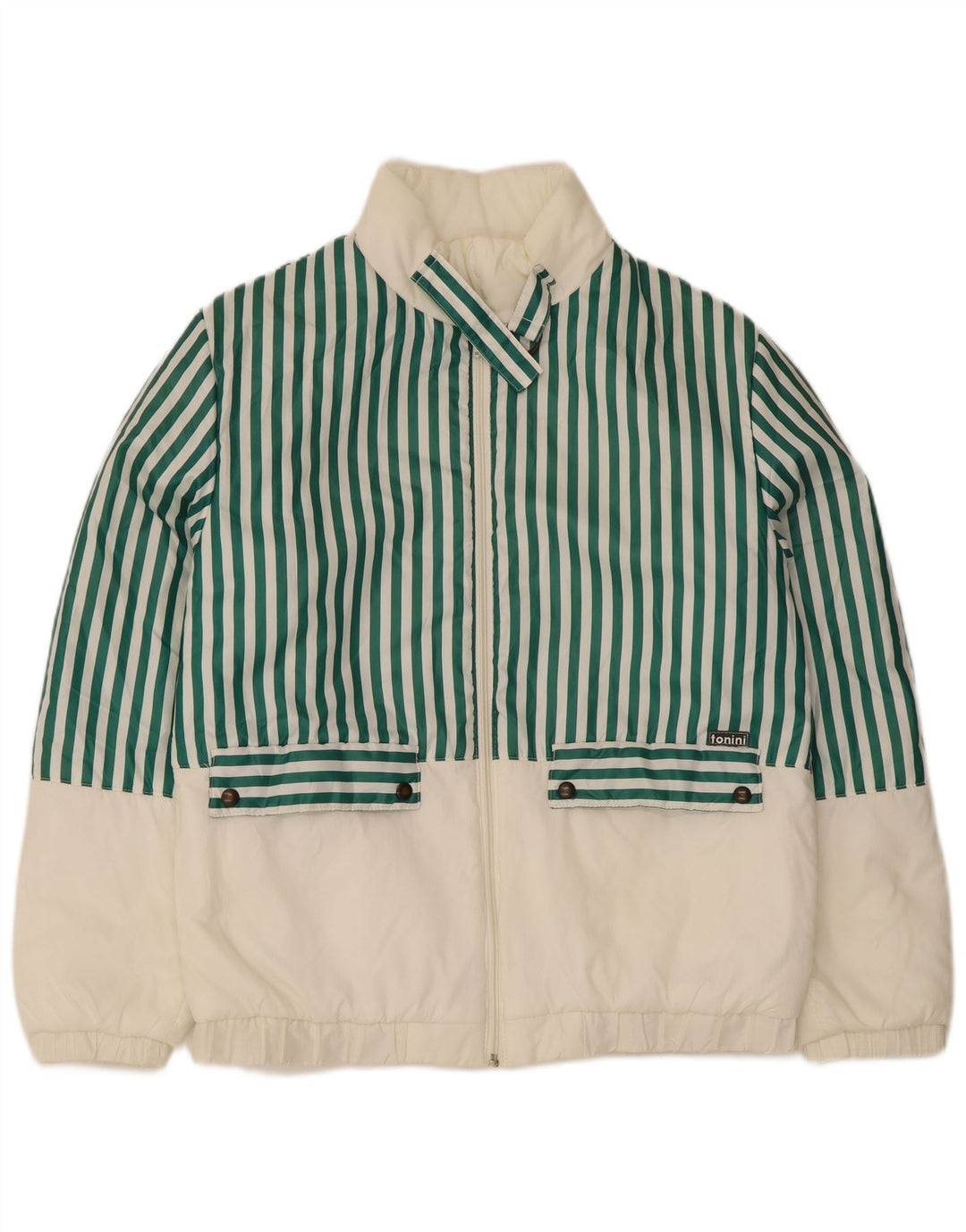 Bomber vintage pentru bărbați IT 46 Poliester cu dungi verzi mici