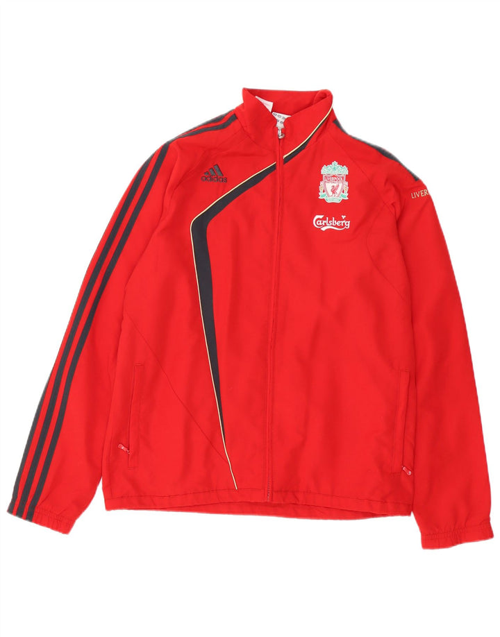 Jachetă de trening Liverpool pentru băieți ADIDAS 13-14 ani, roșu, color block