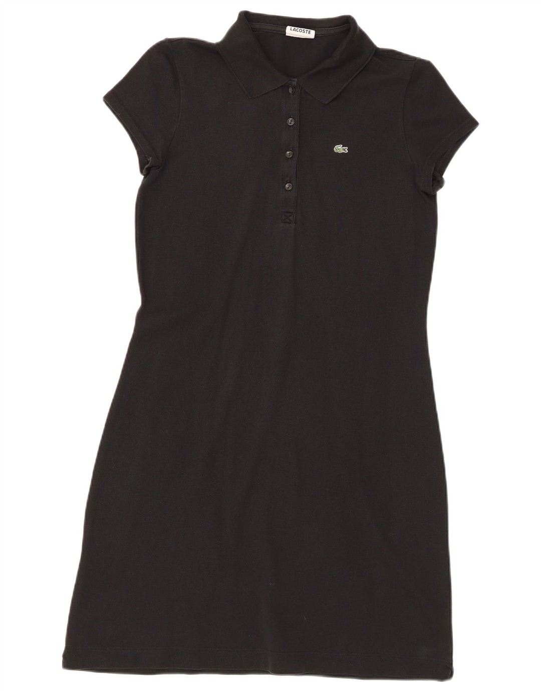 Rochie polo Lacoste pentru femei Mărimea 42 Bumbac negru mare