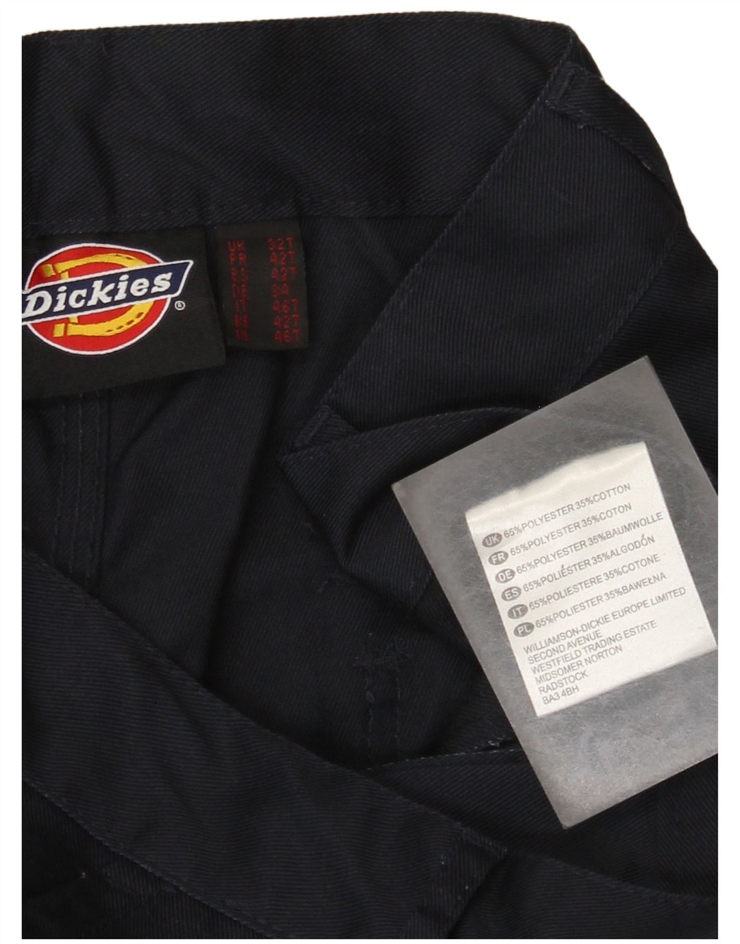 Pantaloni cargo drepti pentru bărbați Dickies W32 L30 poliester bleumarin