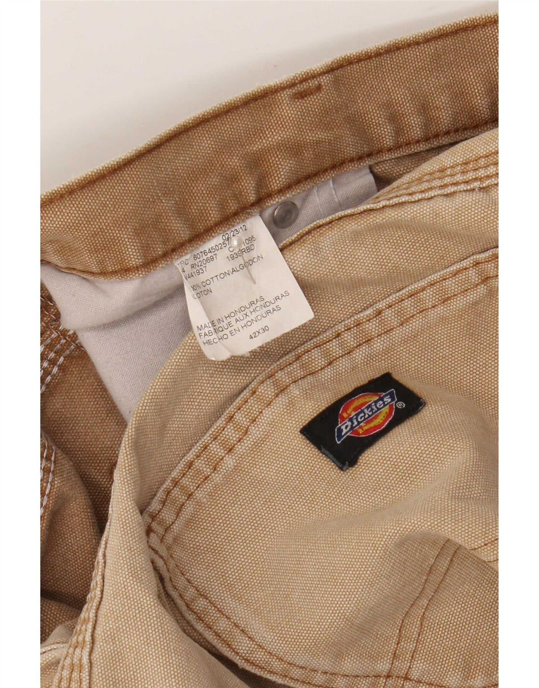 Pantaloni cargo dritti pentru bărbați Dickies W42 L30 bumbac bej