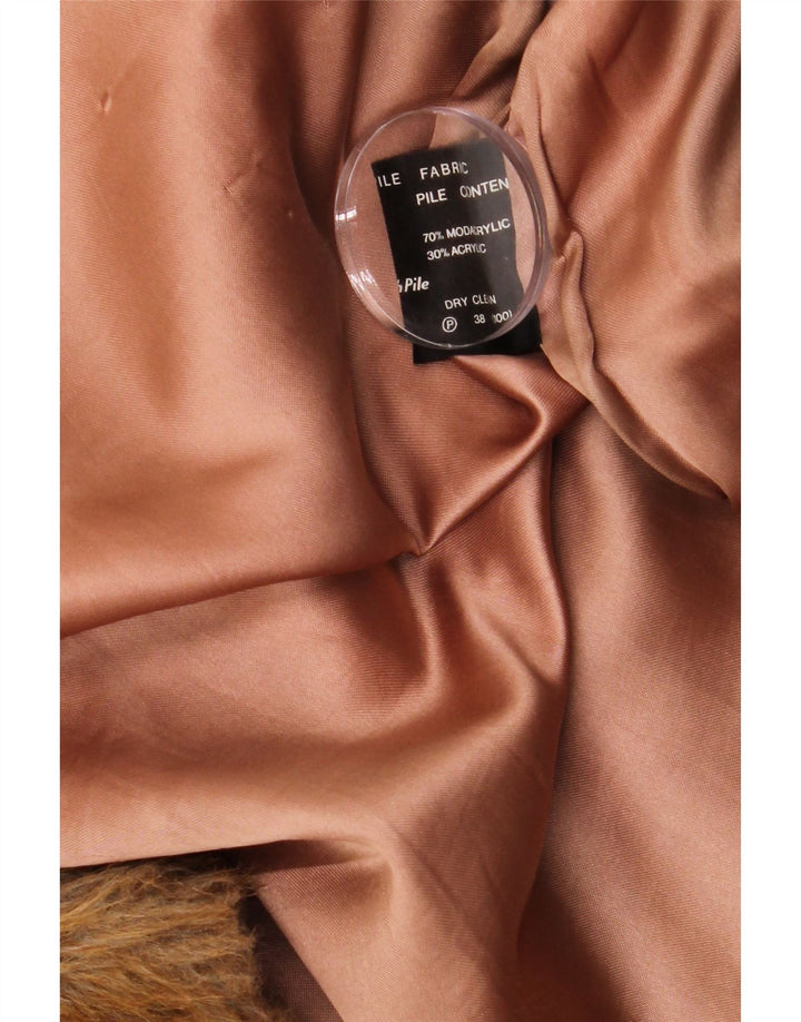 Jachetă vintage pentru femei din blană artificială EU 38 Maro Mediu Modacril