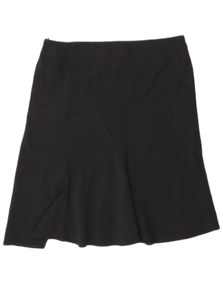 Fustă A-Line pentru femei Marks & Spencer UK 14 Large W32 Poliester negru