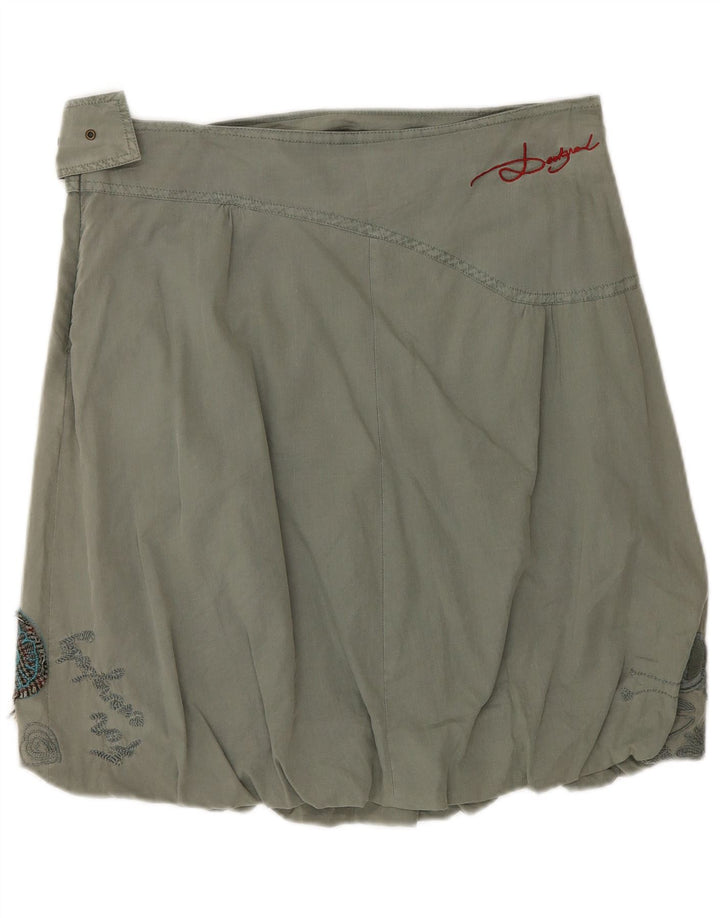 Fusta bubble pentru femei Desigual W30 Medium Khaki Floral
