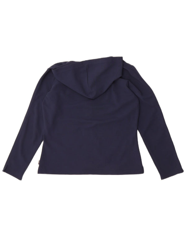 Top supradimensionat cu glugă pentru femei Reebok cu mânecă lungă UK 10 Small Bleumarin