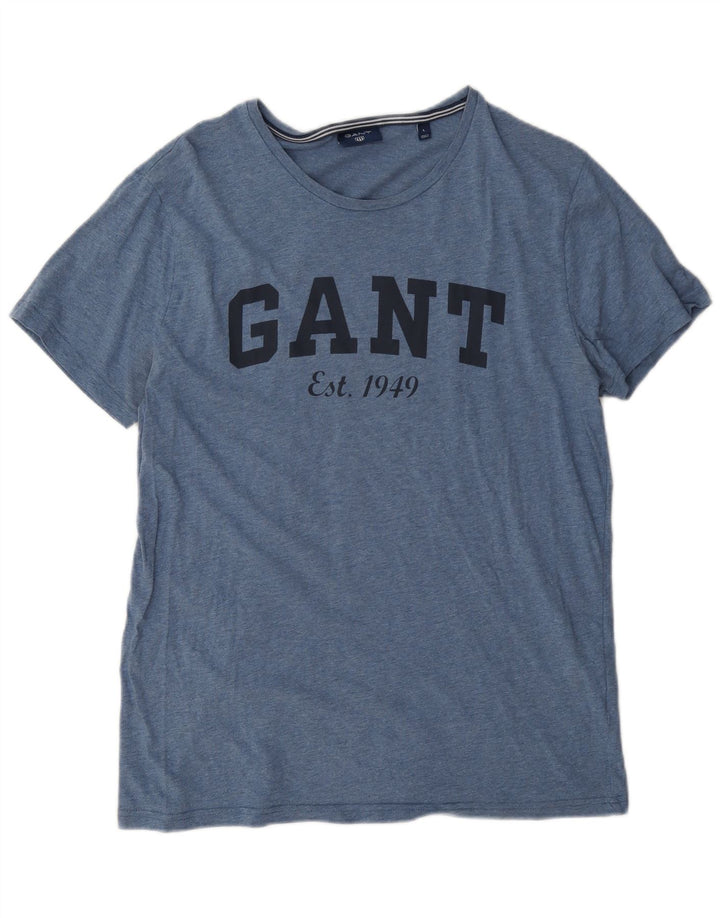 Tricou grafic Gant pentru bărbați Top mare, albastru, bumbac
