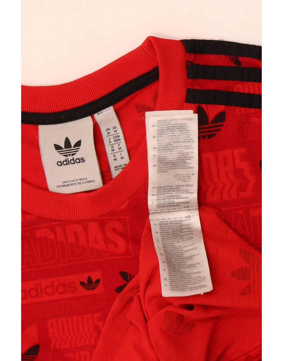 Tricou cu grafică pentru bărbați Adidas Regular Top Poliester roșu mediu