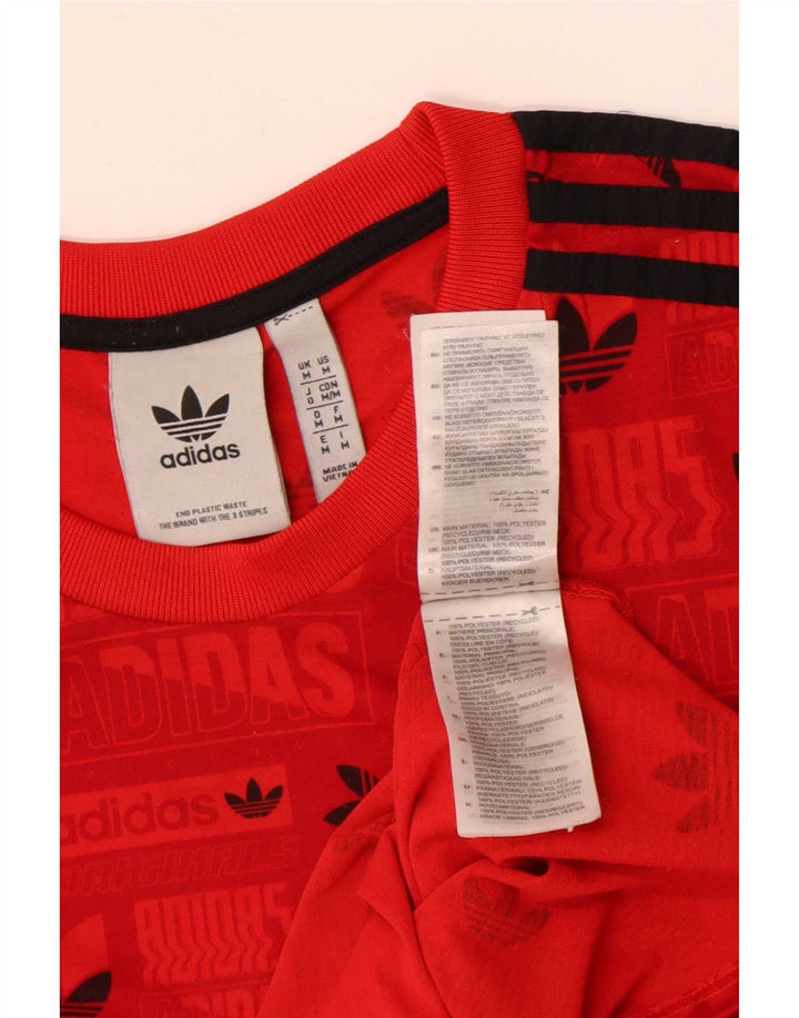 Tricou cu grafică pentru bărbați Adidas Regular Top Poliester roșu mediu