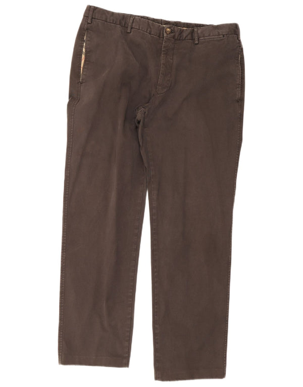 Pantaloni chino drepți pentru bărbați Burberry IT 52 W38 L30 bumbac gri