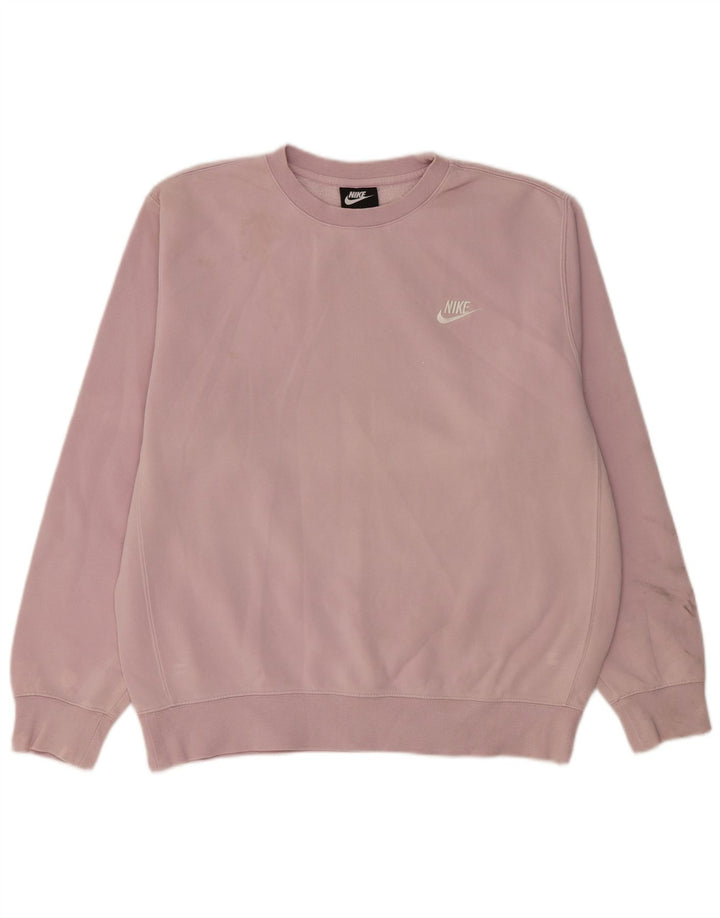 Pulover supradimensionat pentru femei NIKE UK 14 bumbac violet mediu