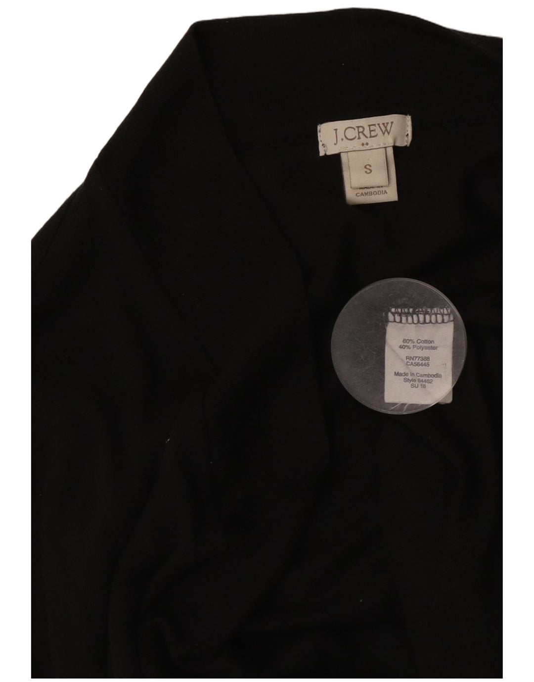 Pulover cardigan deschis pentru femei J. Crew UK 10 Bumbac negru mic