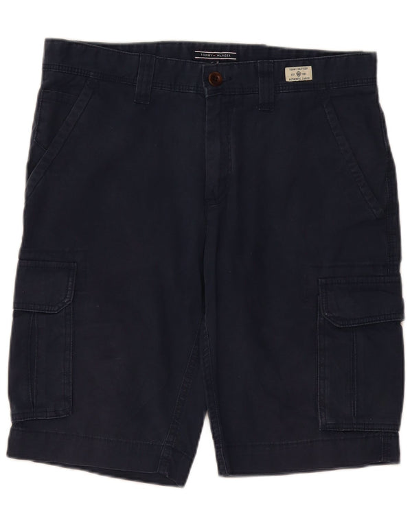 Pantaloni scurți cargo Tommy Hilfiger pentru bărbați W32, bumbac mediu albastru bleumarin