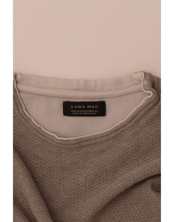 Tricou Bărbați ZARA Top Medium Gri