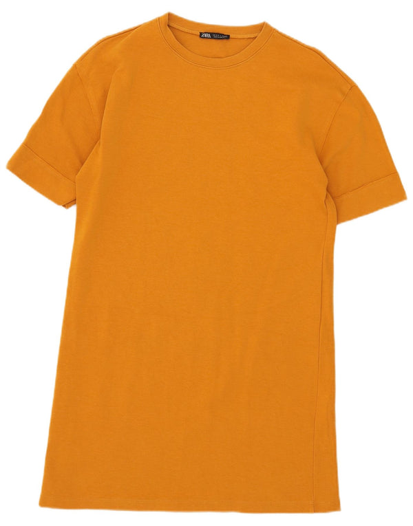 Rochie tricou pentru femei Zara UK 10 Mic Portocaliu