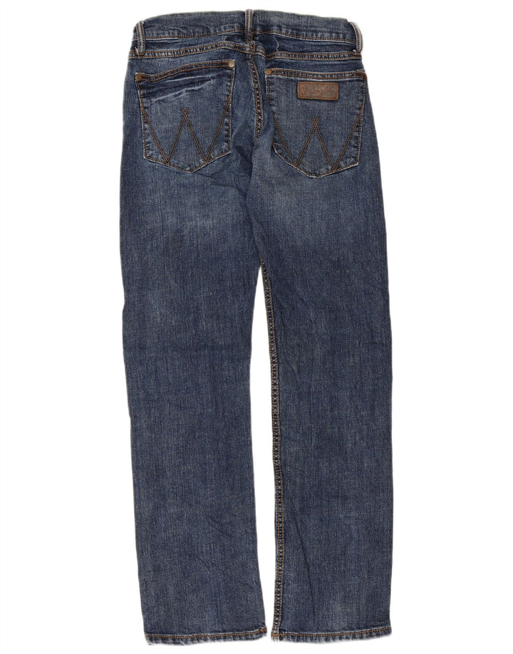 Blugi drepti Wrangler pentru femei retro subțiri W28 L30 albastru