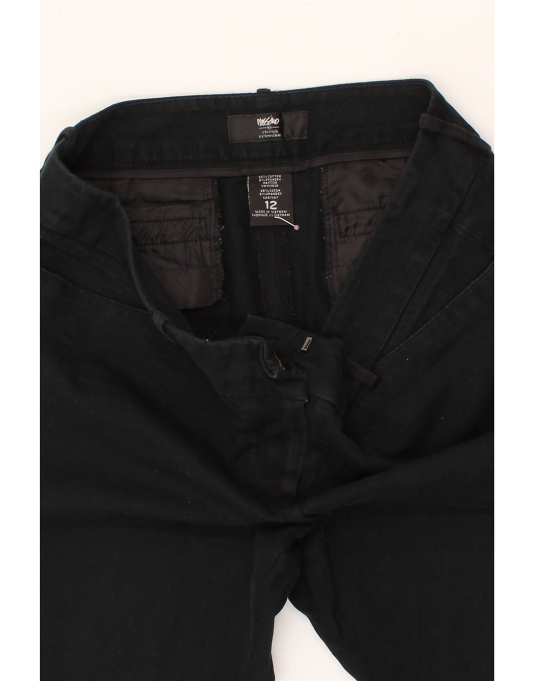 MOSSIMO Womens Stretch Slim Casual Trousers US 12 Large W30 L25  Black Vintage Mossimo and Second-Hand Mossimo from Messina Hembry 