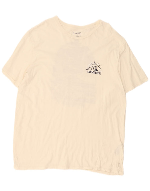 Tricou grafic Quiksilver pentru bărbați, cu croială normală, 2XL, bumbac alb