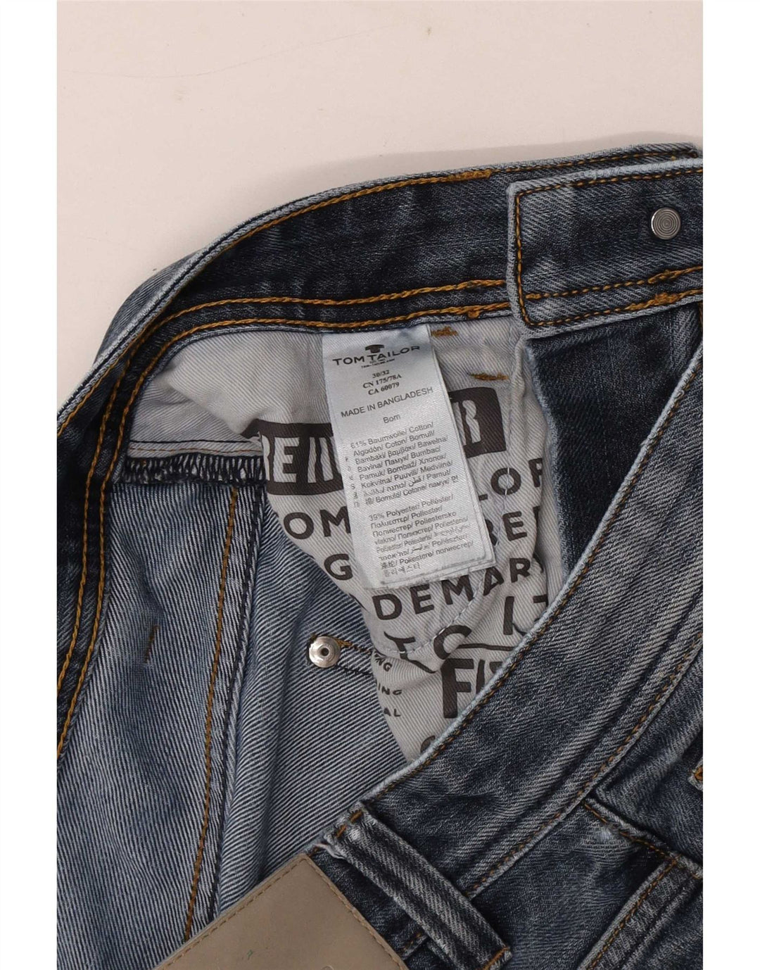 Blugi drepti pentru bărbați Tom Tailor L30 L29 Bumbac bleumarin