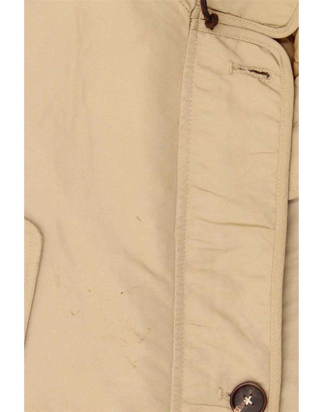 Jachetă parka supradimensionată cu glugă Massimo Dutti pentru femei UK 6 XS kaki