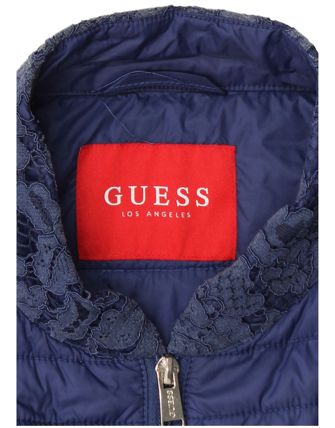 GUESS Womens Padded Jacket UK 12 Medium Blue Floral