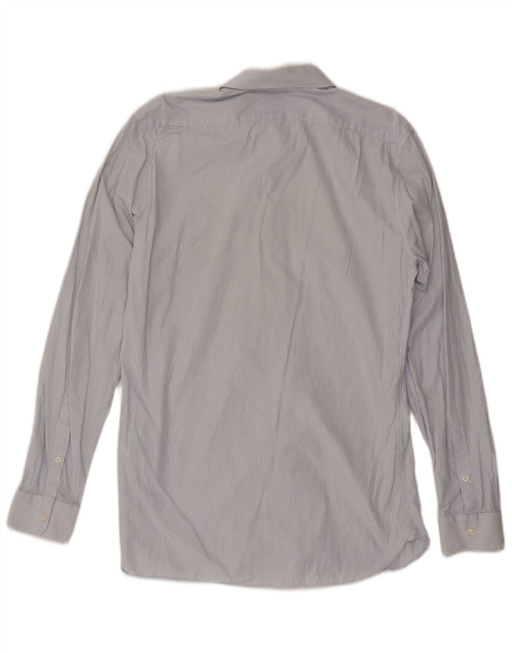 Cămașă pentru bărbați Reiss Slim Fit, bumbac cu dungi albastre medii