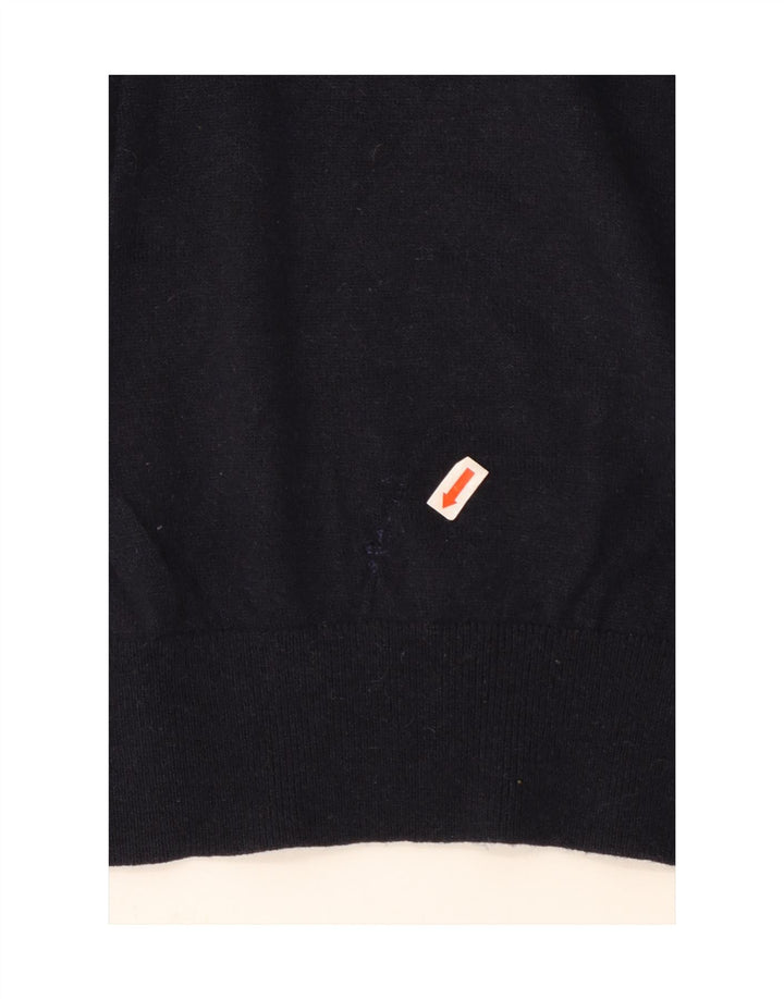 TOMMY HILFIGER Pulover cu decolteu în V pentru bărbați, lână mare, albastru