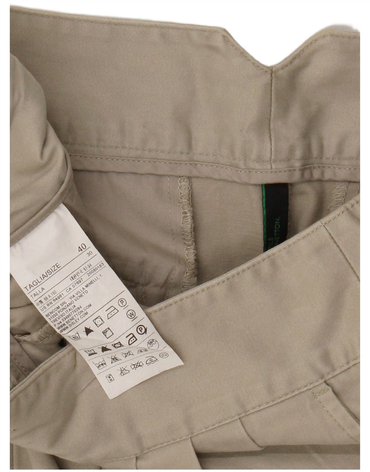 Fusta mini pentru femei BENETTON IT 40 Small W28 Bej Bumbac