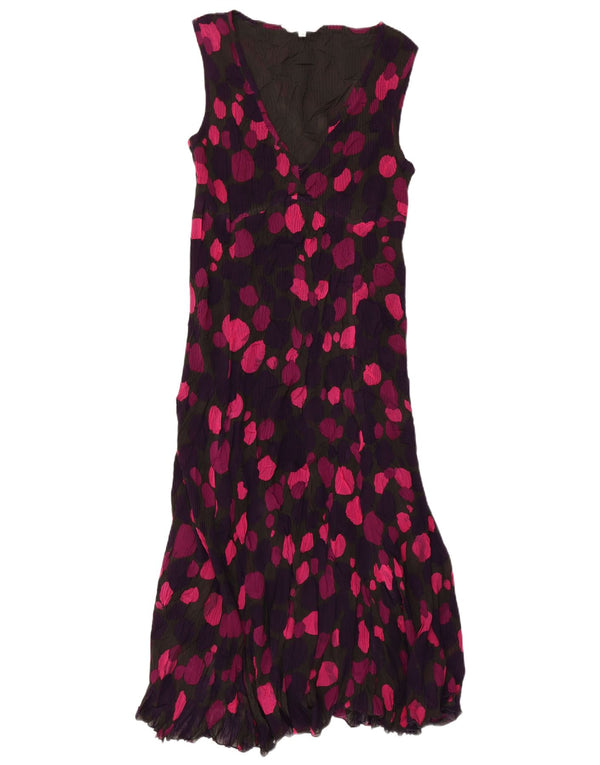 EAST Rochie maxi fără mâneci pentru femei UK 14 Medium Multicolore cu pete