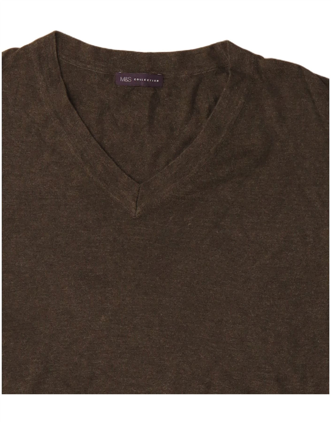 Marks & Spencer Pulover oversized cu decolteu în V pentru femei UK 10 Small Khaki
