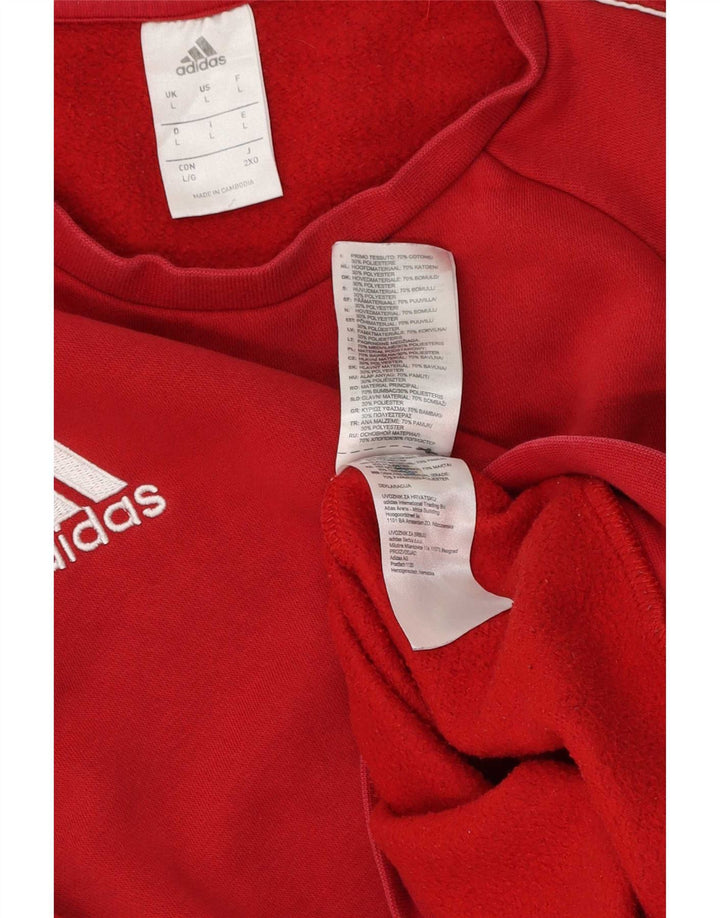 Hanorac pentru bărbați Adidas Jumper mare, roșu, bumbac