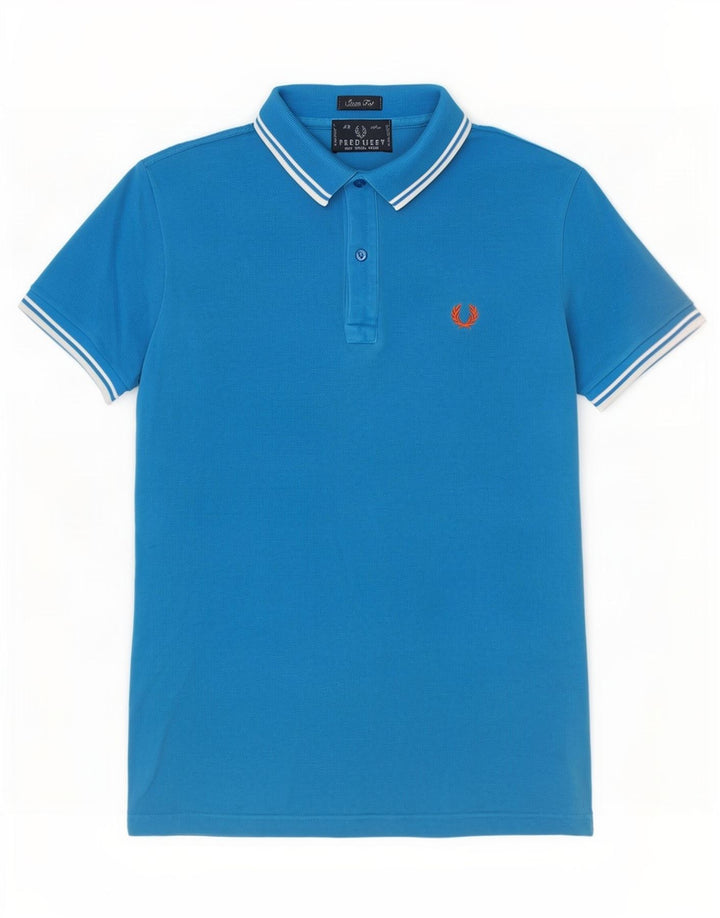 Fred Perry Cămașă Polo Slim Fit Bumbac Albastru Mic