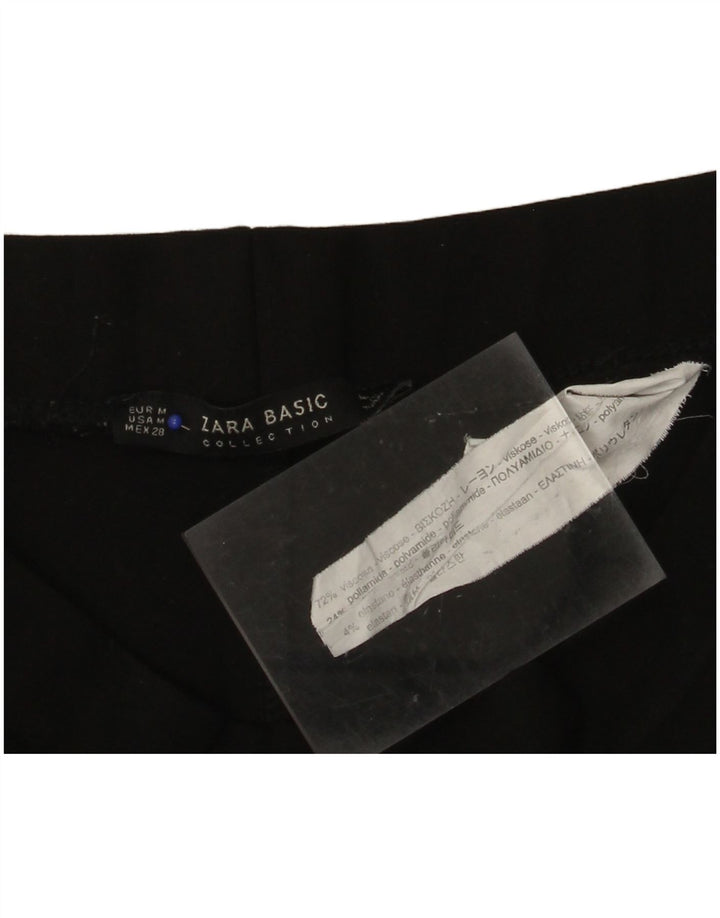 Pantaloni de trening ZARA pentru femei UK 12 Viscoză cu dungi negre medii